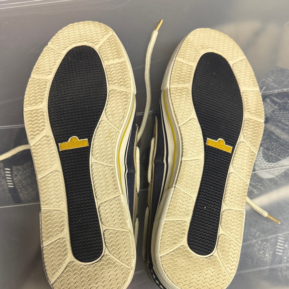 Sebago boat shoes Navy and Tan Deck Shoes - Picture 9 of 10